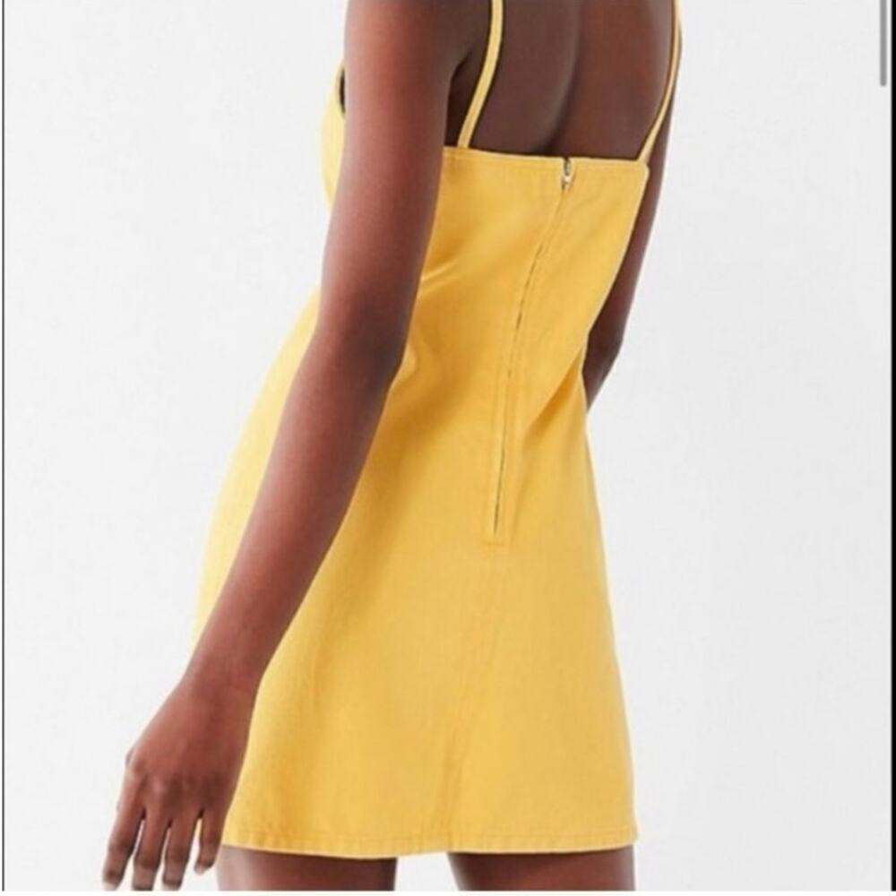 BDG retro denim yellow mini dress small - Picture 4 of 9
